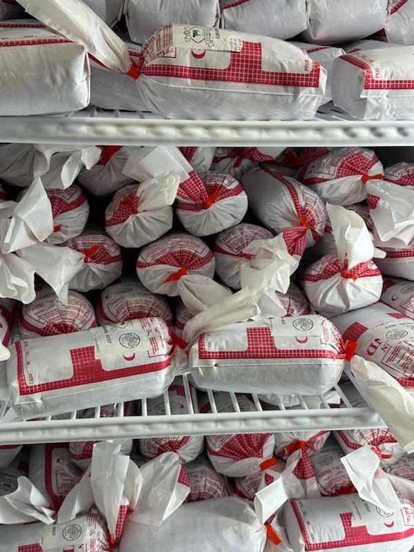 Freezer full of Sullivan Farm's farm-raised beef.